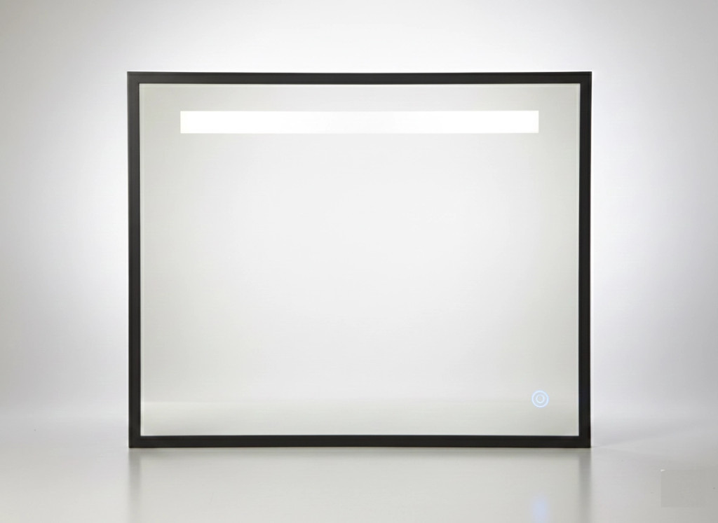 TMP IRON fürdőszobai tükör - FEKETE keret - szögletes - LED világítással - 100 cm - Image 2