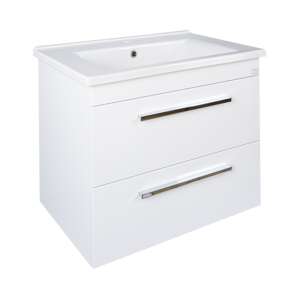 TMP VIVA 55 fali fürdőszobabútor - Sanovit ATRIA 9055 porcelán mosdóval - 55x45,5 cm - Image 2