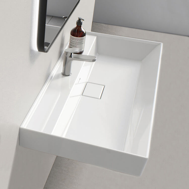 CeraStyle SHARP - porcelán mosdókagyló - 80 x 48 cm - Image 2