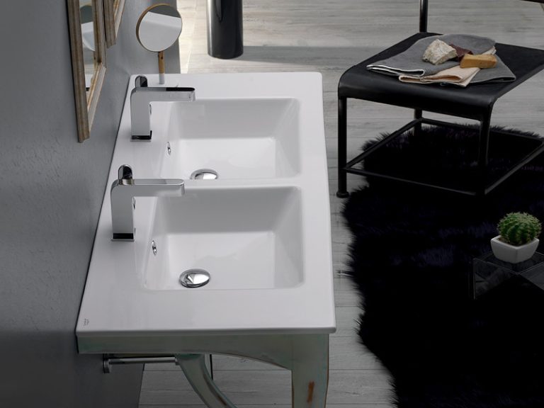 CeraStyle IBIZA - porcelán mosdókagyló - DUPLA - 121 x 51 cm - Image 2