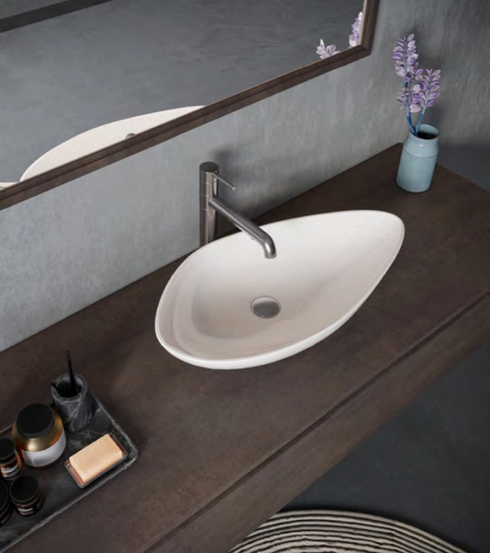 CeraStyle OLIVE - PULTRA ültethető - Top Counter - porcelán mosdó - 75 x 38 cm - Image 3