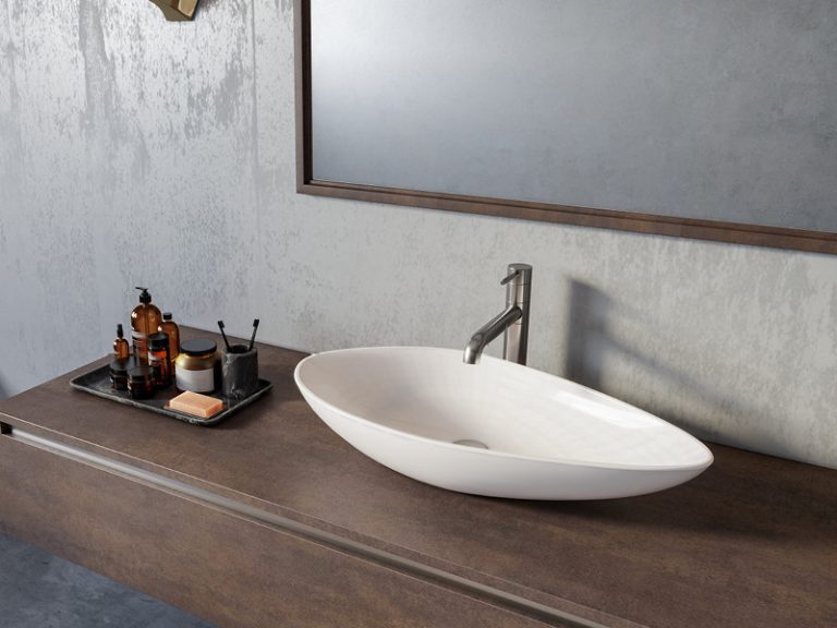 CeraStyle OLIVE - PULTRA ültethető - Top Counter - porcelán mosdó - 75 x 38 cm - Image 5