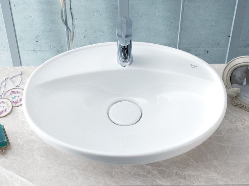 CeraStyle LAL C - PULTRA ültethető - Top Counter - porcelán mosdó - ovális - 60 x 46 cm - Image 4
