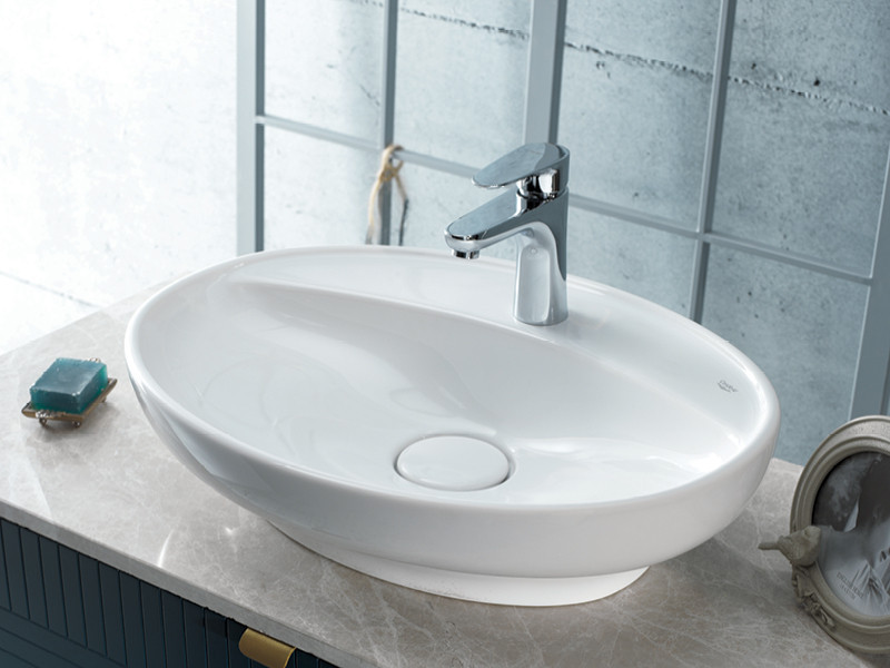 CeraStyle LAL C - PULTRA ültethető - Top Counter - porcelán mosdó - ovális - 60 x 46 cm - Image 5