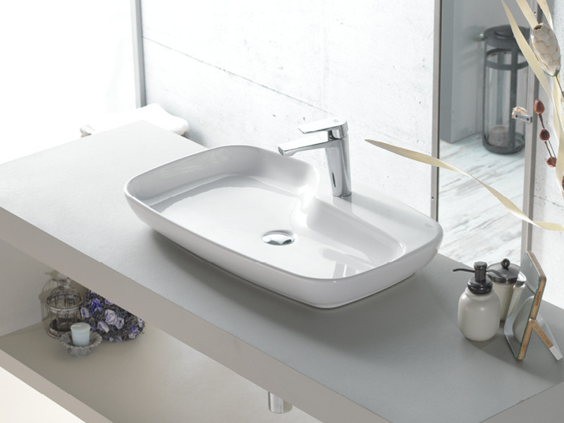 CeraStyle NOVA - PULTRA ültethető - Top Counter - porcelán mosdó - 70 x 43 cm - Image 3