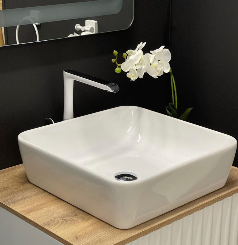 CeraStyle ONE - PULTRA ültethető - Top Counter - porcelán mosdó - - 46 x 46 cm - Image 3