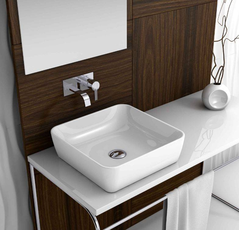 CeraStyle ONE - PULTRA ültethető - Top Counter - porcelán mosdó - - 46 x 46 cm - Image 4