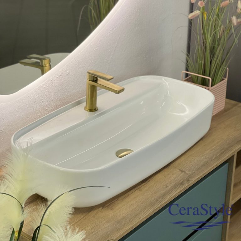 CeraStyle AQUA - PULTRA ültethető - Top Counter - porcelán mosdó - 80 x 40 cm - Image 5