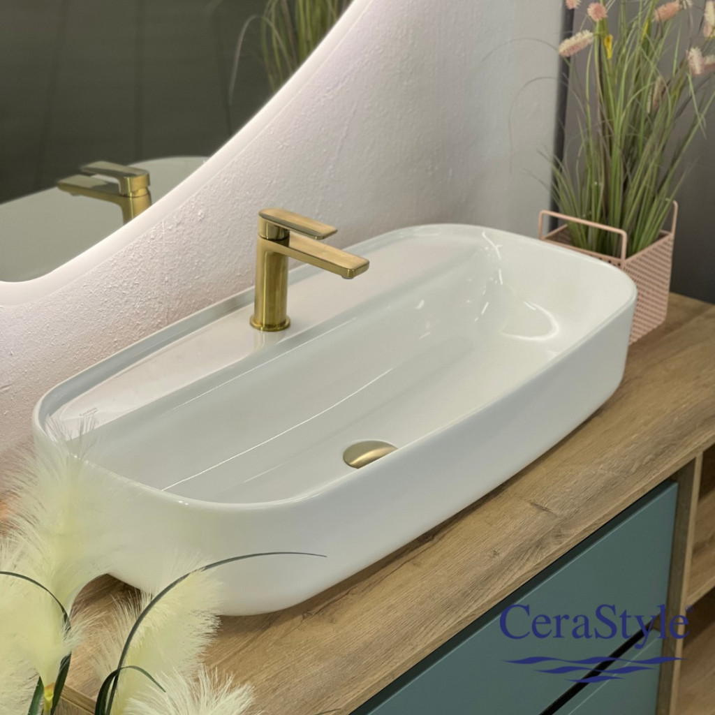 CeraStyle AQUA - PULTRA ültethető - Top Counter - porcelán mosdó - 80 x 40 cm - Image 5