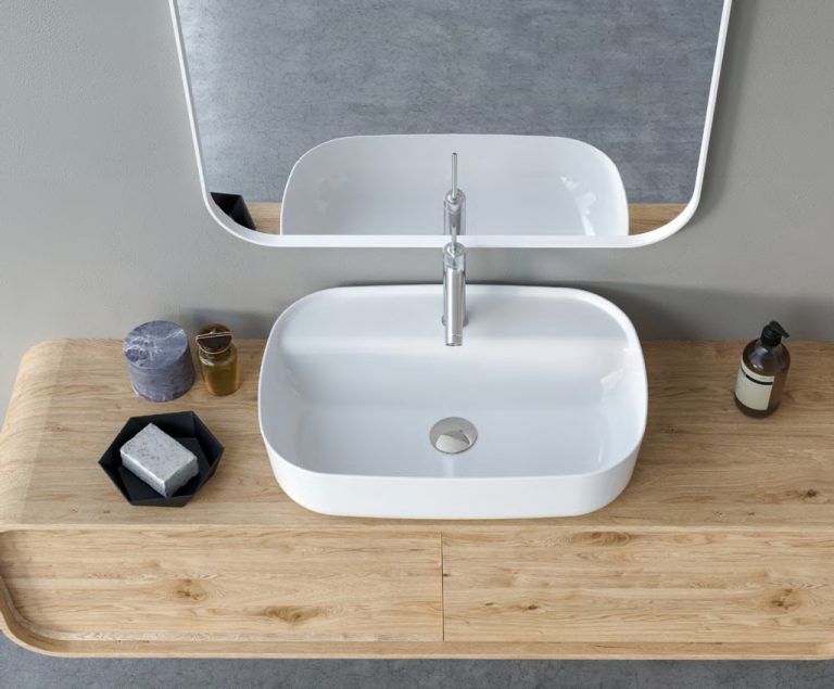 CeraStyle AQUA - PULTRA ültethető - Top Counter - porcelán mosdó - 80 x 40 cm - Image 6
