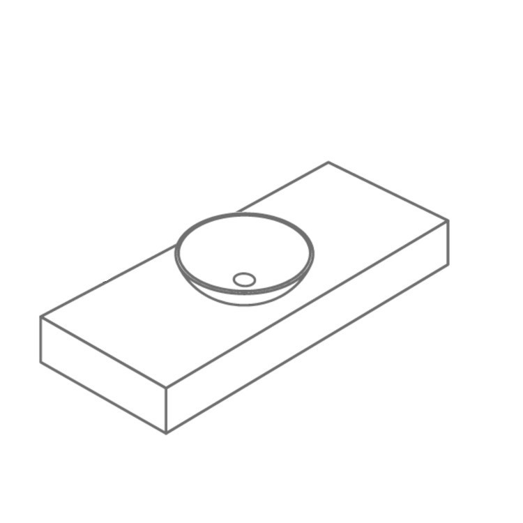 CeraStyle AQUA - PULTRA ültethető - Top Counter - porcelán mosdó - 80 x 40 cm - Image 10