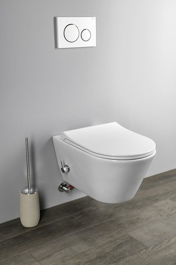 Sanovit AVVA fali WC - BEÉPÍTETT bidé funkcióval - rimless - perem nélküli - 53 cm - Image 4