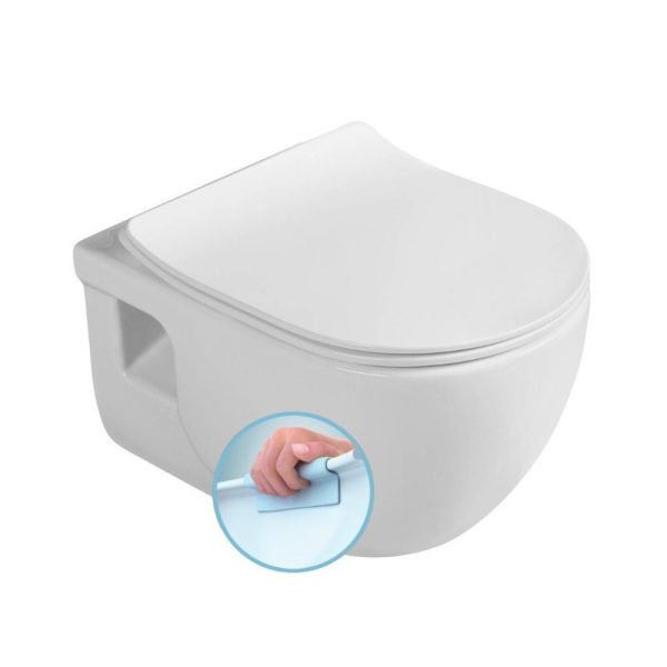 Sanovit BRILLA fali WC - rimless - perem nélküli