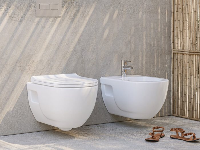 Sanovit BRILLA fali WC - rimless - perem nélküli