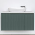 Piramida EURIDIKA fali fürdőszobabútor - mosdópult mosdó nélkül -3 ajtós - PINO ZÖLD - 100x48x53 cm