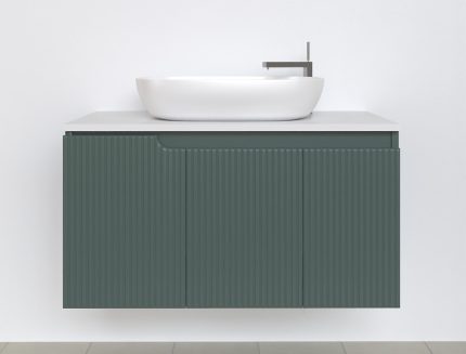 Piramida EURIDIKA fali fürdőszobabútor - mosdópult mosdó nélkül -3 ajtós - PINO ZÖLD - 100x48x53 cm