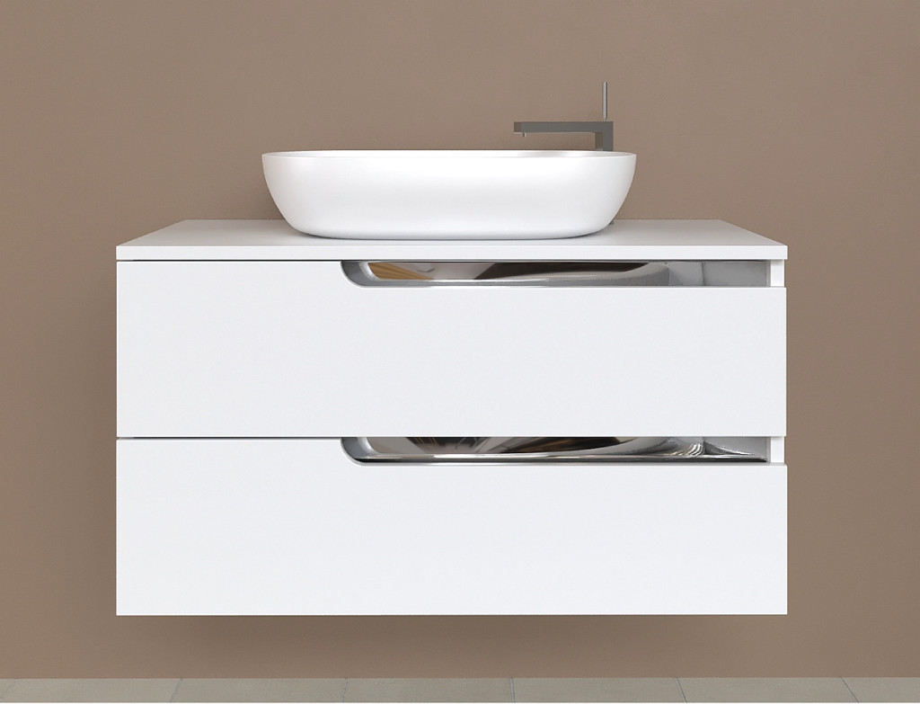 Piramida EURIDIKA fali fürdőszobabútor - mosdópult mosdó nélkül - 2 fiókos - 100 x 48 x 53 cm - Image 2