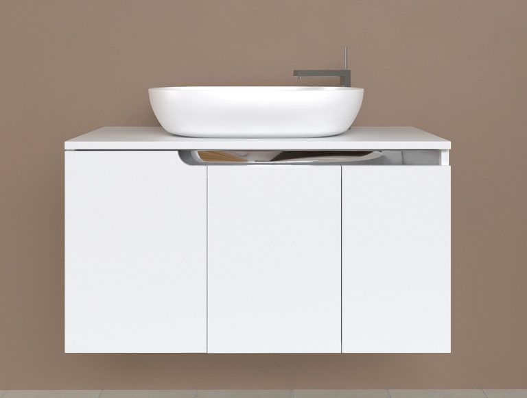 Piramida EURIDIKA fali fürdőszobabútor - mosdópult mosdó nélkül - 3 ajtós - 100 x 48 x 53 cm