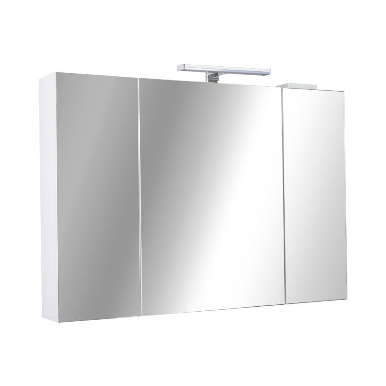 Piramida AKVA Tükrös fürdőszobai szekrény - LED világítással - 100 x 69 x15cm - Image 2