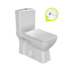 CeraStyle DURU monoblokk WC - BEÉPÍTETT bidé funkcióval -csaptelep nélkül -perem nélküli - 62 cm