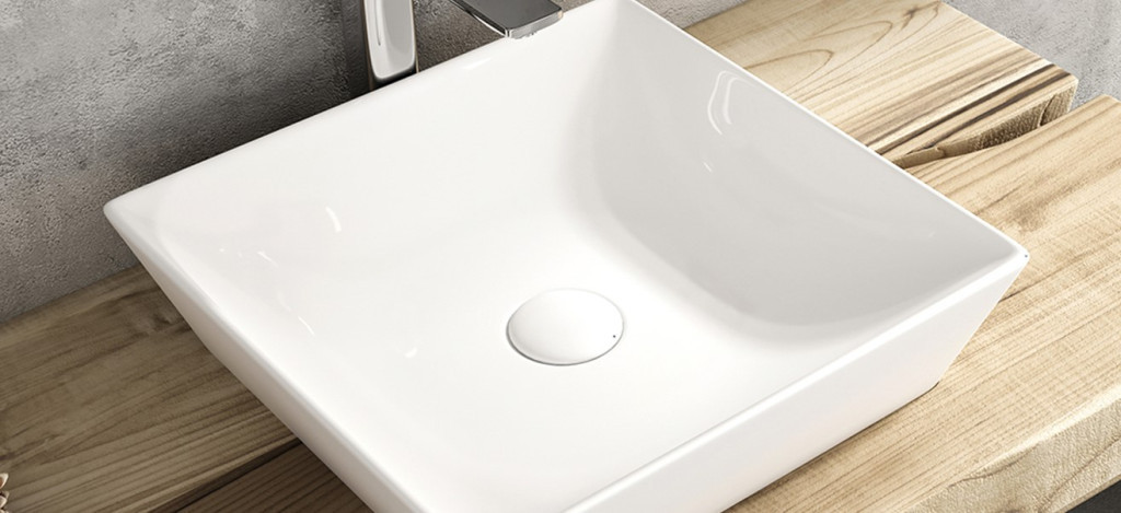 Sanovit DECENTE - PULTRA ültethető - Top Counter - porcelán mosdó - - 40 x 40 cm - Image 4