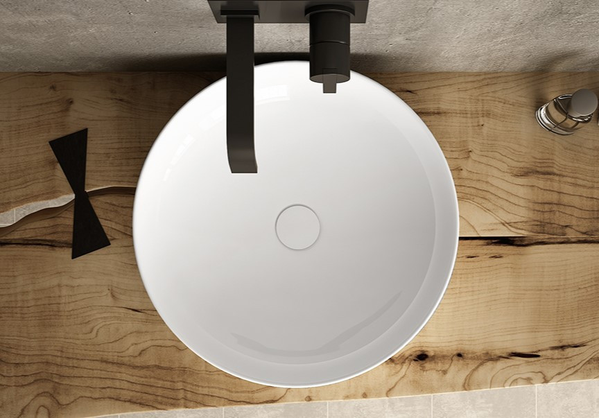 Sanovit LUCENTE - PULTRA ültethető - Top Counter - porcelán mosdó - O - Ø 43 cm - Image 6