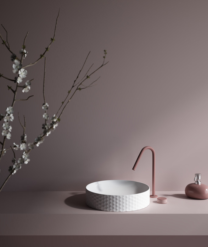 Sanovit SIENA - PULTRA ültethető - Top Counter - porcelán mosdó - O - Ø 44 cm - Image 2