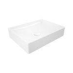 Sanovit SQUARE - PULTRA ültethető - Top Counter - porcelán mosdó - - 50 x 38 cm