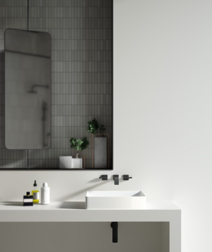 Sanovit SQUARE - PULTRA ültethető - Top Counter - porcelán mosdó - - 50 x 38 cm