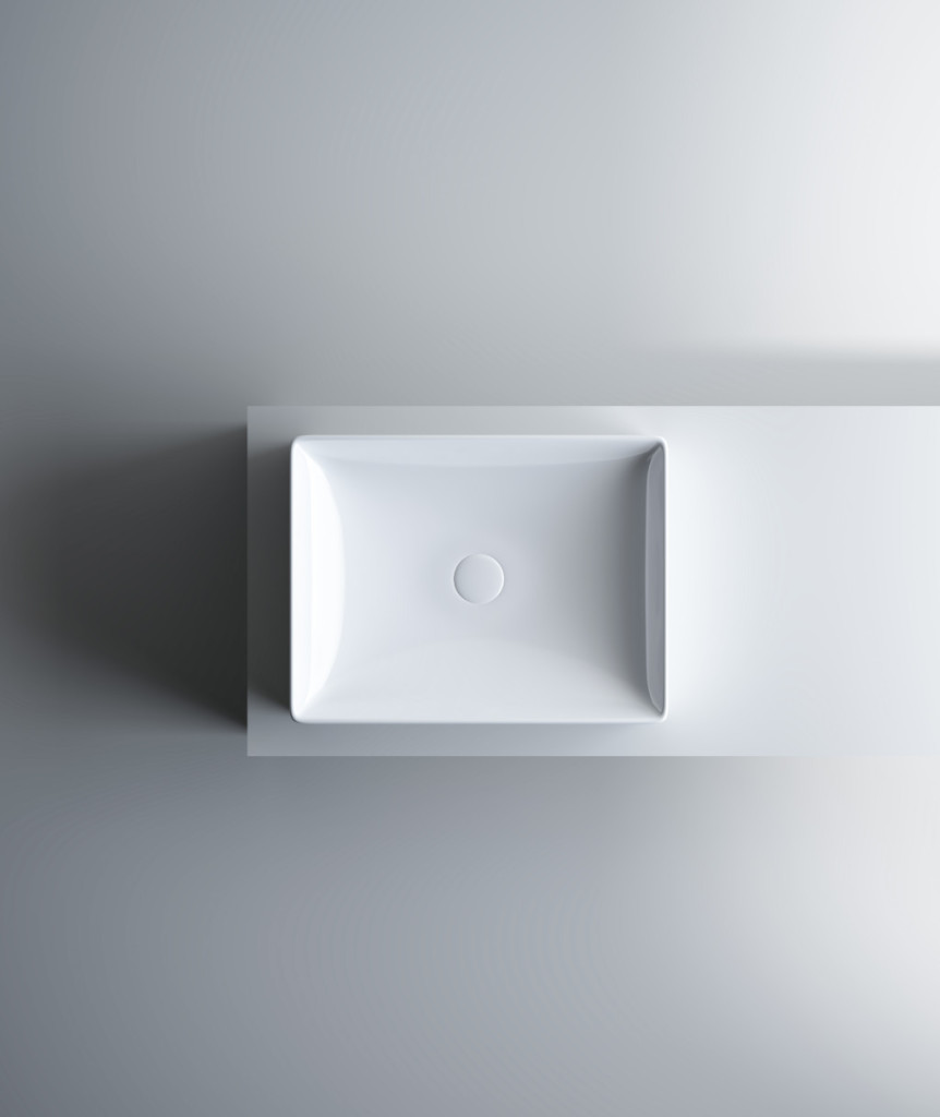 Sanovit SQUARE - PULTRA ültethető - Top Counter - porcelán mosdó - - 50 x 38 cm - Image 7