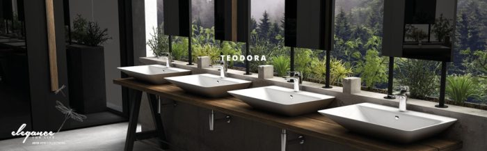 Sanovit TEODORA - PULTRA ültethető - Top Counter - porcelán mosdó - - 65 x 46 cm