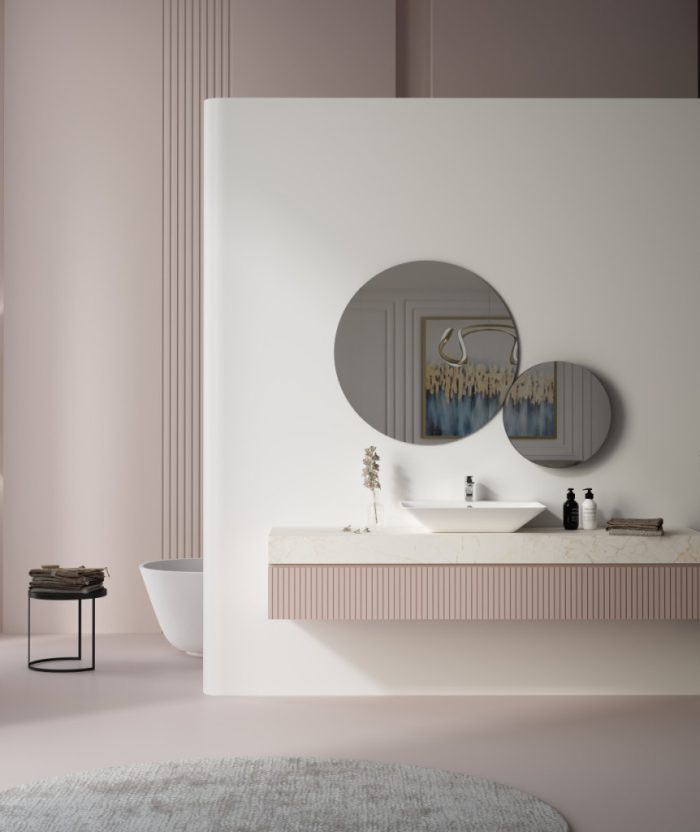 Sanovit TEODORA - PULTRA ültethető - Top Counter - porcelán mosdó - - 65 x 46 cm