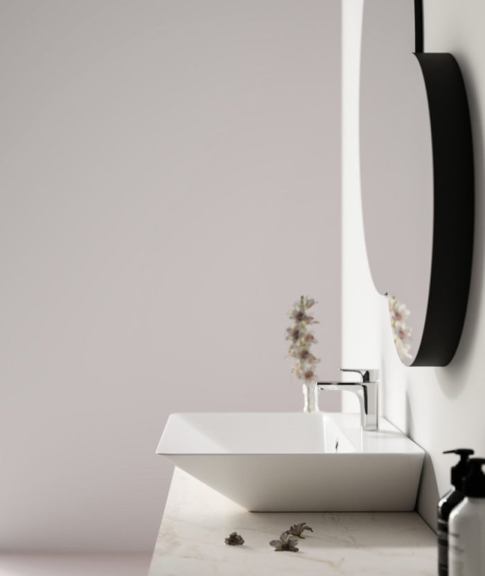 Sanovit TEODORA - PULTRA ültethető - Top Counter - porcelán mosdó - - 65 x 46 cm