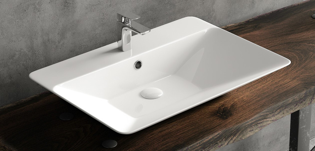 Sanovit TEODORA - PULTRA ültethető - Top Counter - porcelán mosdó - - 65 x 46 cm - Image 8