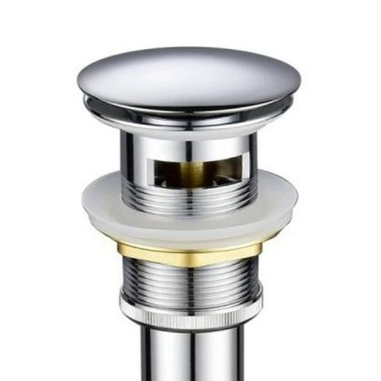 Klikk - klakk leeresztő - KEREK - KRÓM - túlfolyós modókagylóhoz - 5/4" - Ø 67 mm