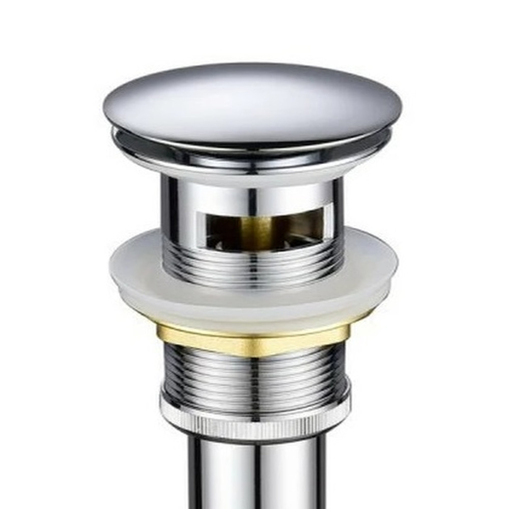 Klikk - klakk leeresztő - KEREK - KRÓM - túlfolyós modókagylóhoz - 5/4" - Ø 67 mm