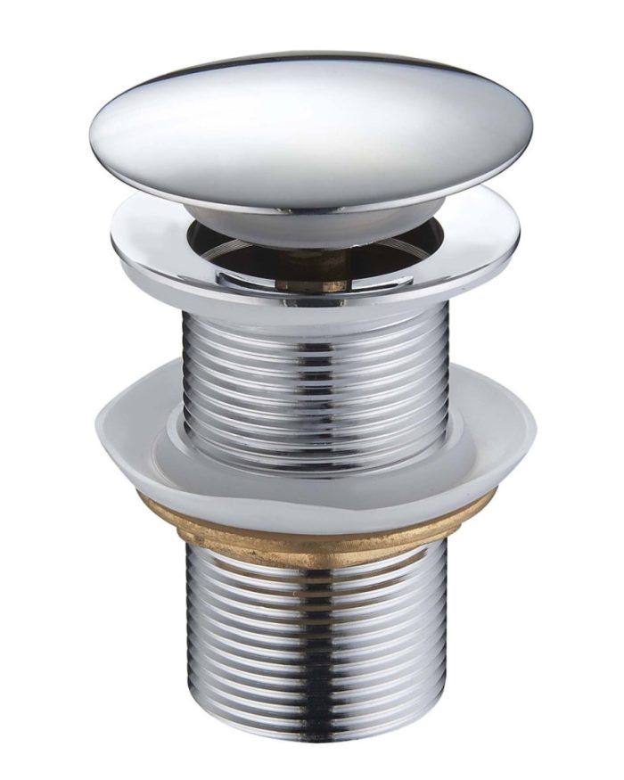 Klikk - klakk leeresztő - KEREK - KRÓM - túlfolyós modókagylóhoz - 5/4" - Ø 67 mm