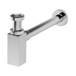 VivaStyle QUADRO LUX mosdószifon - króm - szögletes - fém - leeresztő nélkül - Ø 5/4" - Ø 32 mm