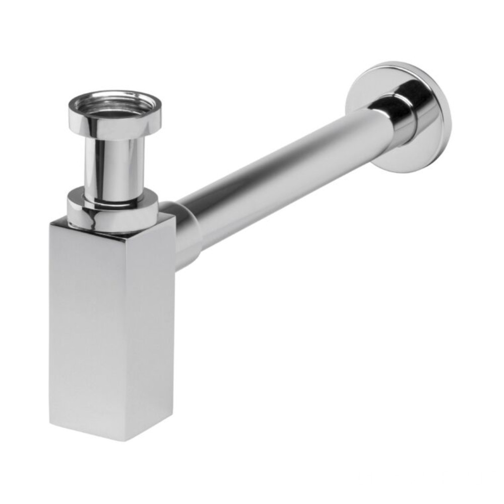VivaStyle QUADRO LUX mosdószifon - króm - szögletes - fém - leeresztő nélkül - Ø 5/4" - Ø 32 mm