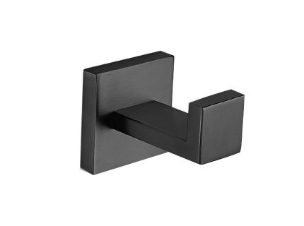 Viva NERO - fürdőszobai kiegészítő - 1-es fogas - MATT FEKETE - 6 cm
