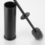 Viva NERO WC-kefe tartó - hengeres - MATT FEKETE - fürdőszobai kiegészítő