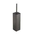 Viva NERO WC-kefe tartó - szögletes - fürdőszobai kiegészítő - GUNMETAL - szürke