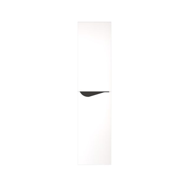 Piramida BETA fali fürdőszoba - állószekrény - FEHÉR-FEKETE - 35 x 150 x 30 cm