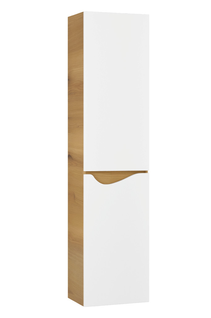 Piramida BETA fali fürdőszoba - állószekrény - ALPINFEHÉR-TÖLGY - 35 x 150 x 30 cm - Image 3