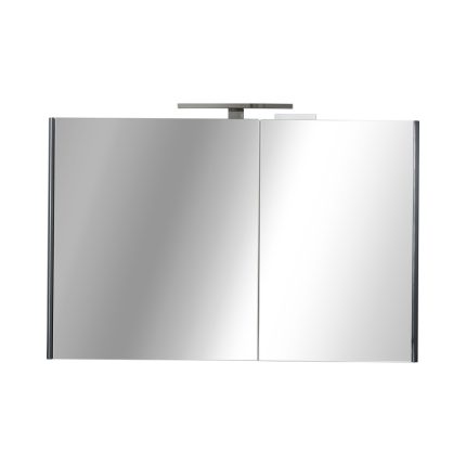 TMP SHARP - FEKETE - Tükrös fürdőszobai szekrény - 100 cm