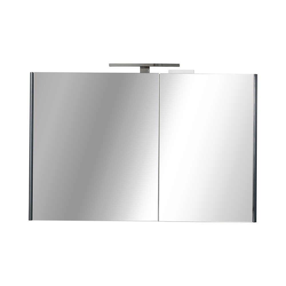 TMP SHARP - FEKETE - Tükrös fürdőszobai szekrény - 100 cm