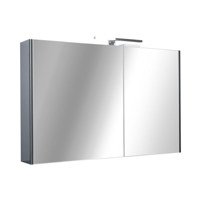 TMP SHARP - FEKETE - Tükrös fürdőszobai szekrény - 100 cm