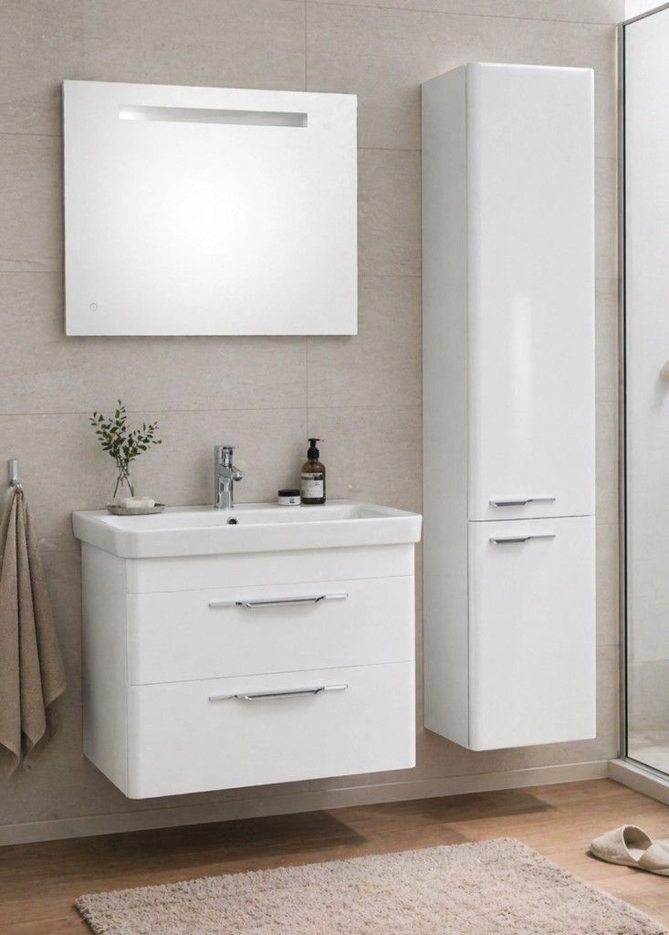 TMP LUX fali fürdőszobai ÁLLÓSZEKRÉNY - JOBBOS - 160 x 35 cm - Image 6