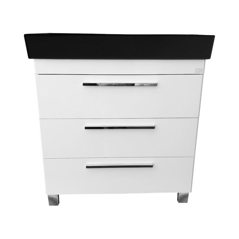TMP TRIO 100 álló fürdőszobabútor - CeraStyle SHARP FEKETE mosdóval - 100 x 48 cm - Image 4