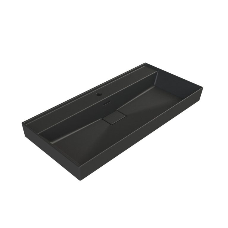 TMP TRIO 100 álló fürdőszobabútor - CeraStyle SHARP FEKETE mosdóval - 100 x 48 cm - Image 6